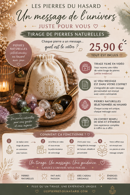 Tirage de Pierres - Message personnalisé de l’Univers – Pierres naturelles et bracelets