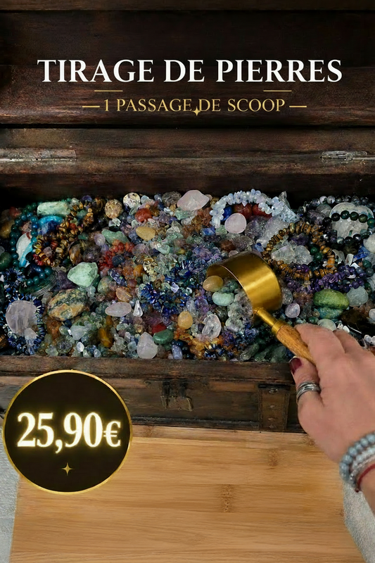 Tirage guidance de pierres naturelles, 1 passage de scoop